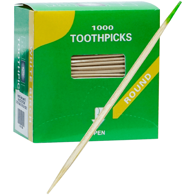 Scobitori ambalate individual din bambus 6.5 cm, 1000 buc, Adison